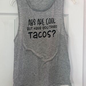 Sleeveless Bella Canva Taco Tank Top Grey
